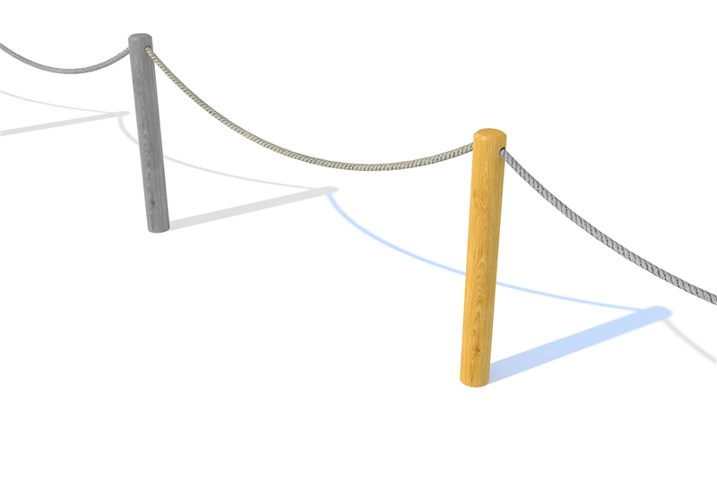 Technical render of a Metres of Rope Fencing